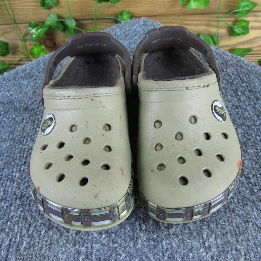 Crocs Star Wars Kids Beige Clogs 12/13 Foam Casual‎ Lightweight Comfort
